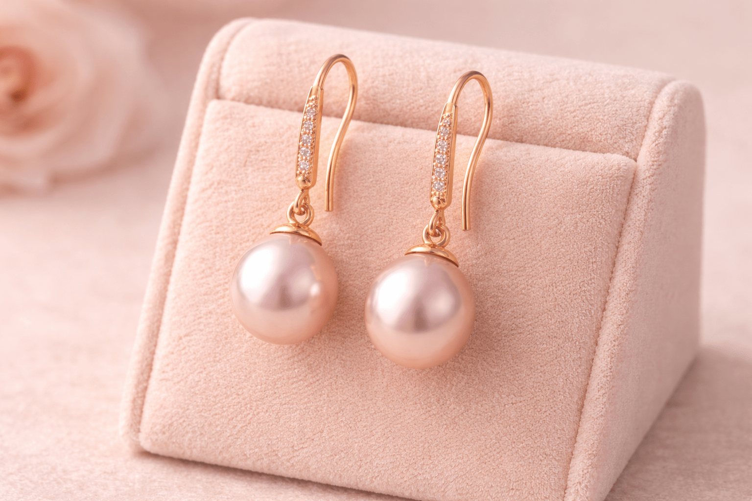 pearlsonly-blog-99-image-3-pearl - Brincos de ouro rosa com pérolas Apelo romântico - Joias com pérolas - pearlsonly