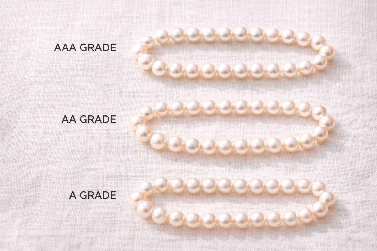 02. Qualidade das pulseiras de pérolas de água doce no Reino Unido