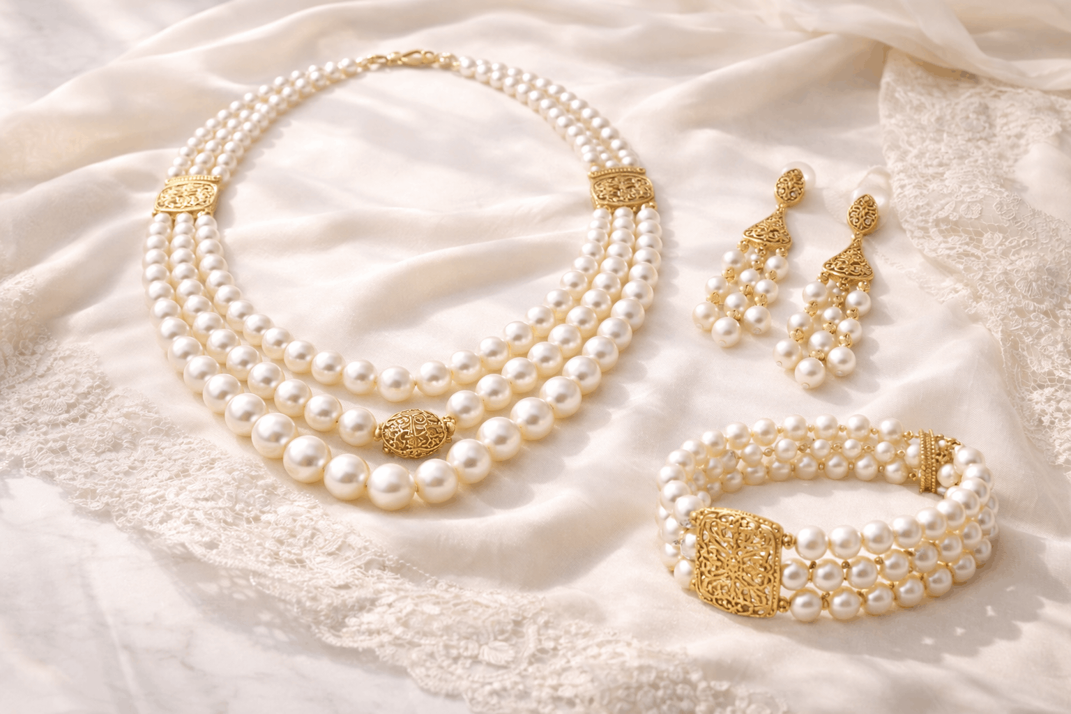 04. Joias de pérolas nupciais na Arábia Saudita