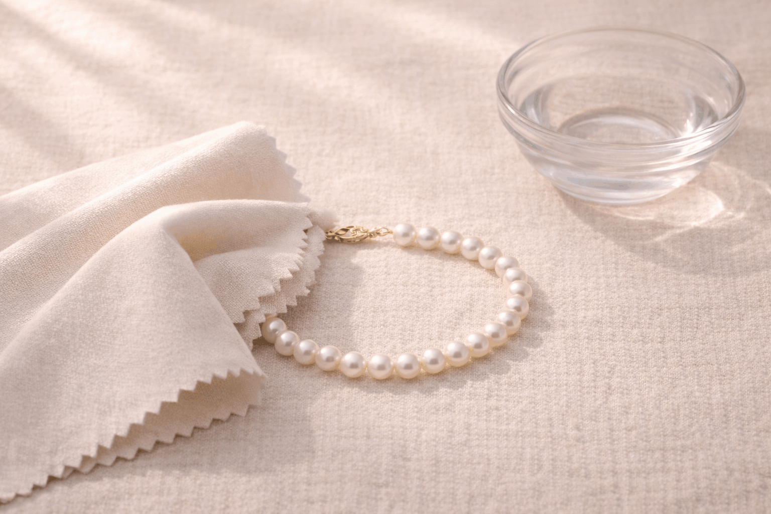 07. Cuidados com a pulseira de pérolas de água doce no Reino Unido