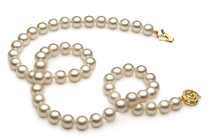 6-7mm Akoya japonesa Colar em Branco
