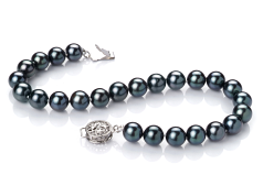 6.5-7mm Akoya japonesa Pulseira em Preto
