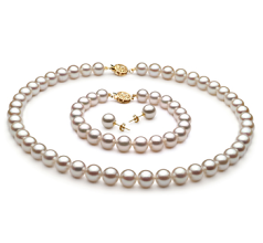 8-9mm Akoya japonesa Definir em Branco