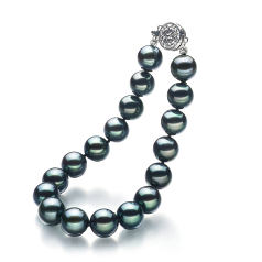 8-8.5mm Akoya japonesa Pulseira em Preto