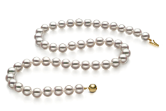 7.5-8mm Akoya japonesa Colar em Hanadama 23 polegadas Branco