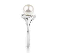 6-7mm Akoya japonesa Anel em Daron Branco