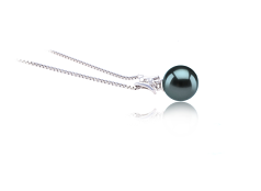 9-10mm taitiano Pingente em Lauren Preto