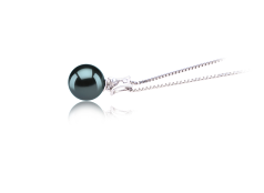 9-10mm taitiano Pingente em Lauren Preto