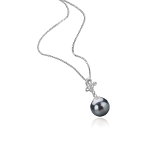 7-8mm Akoya japonesa Pingente em Coralie Preto