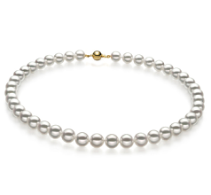 9-9.5mm Akoya japonesa Colar em Pérolas Hanadama 16 polegadas Branco