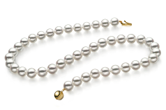 9-9.5mm Akoya japonesa Colar em Pérolas Hanadama 16 polegadas Branco