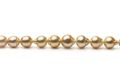 10.1-12.5mm Mar do Sul Colar em Dourado 18 polegadas. Ouro