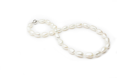 10-11mm Água doce Colar em Soltar Branco