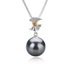 9-10mm taitiano Pingente em Belva Preto