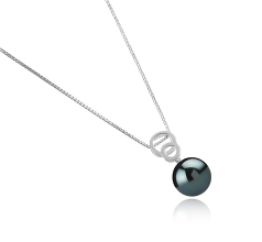 12-13mm taitiano Pingente em Marlo Preto