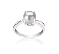 7.5-8mm Água doce Anel em Para sempre Branco