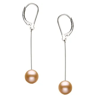 8-9mm Água doce Conjunto de brincos em Amelia Rosa