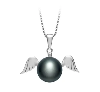 9-10mm Água doce Pingente em Anjo Preto