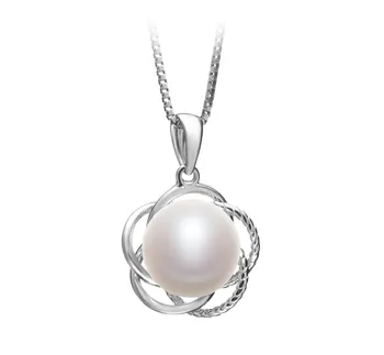 9-10mm Água doce Pingente em Bobina Branco