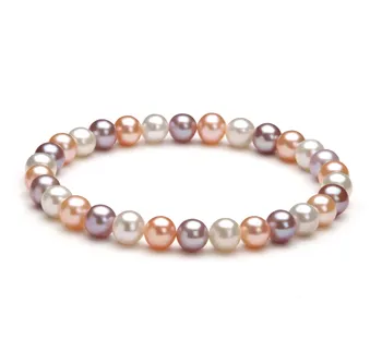 6-7mm Água doce Pulseira em Donna Multicolorido