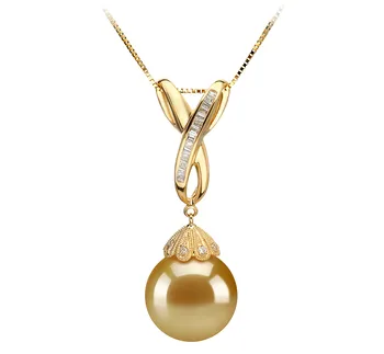 12-13mm Mar do Sul Pingente em Edwina Ouro