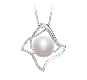 10-11mm Água doce Pingente em Freda Branco