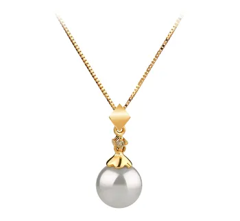 7-8mm Akoya japonesa Pingente em Geórgia Branco