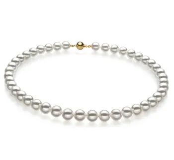 8-8.5mm Akoya japonesa Colar em Hanadama 18 polegadas Branco 8-8.5mm Akoya japonesa Colar em Hanadama 18 polegadas Branco