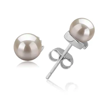 5-6mm Água doce Conjunto de brincos em Jalena Branco