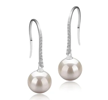 10-11mm Água doce Conjunto de brincos em Janet-Fishhook Branco 10-11mm Água doce Conjunto de brincos em Janet-Fishhook Branco