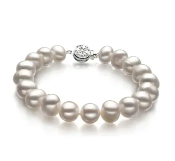8-9mm Água doce Pulseira em Kaitlyn Branco
