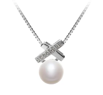 7-8mm Água doce Pingente em Klaridade Branco