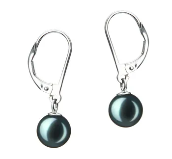 7-8mm Akoya japonesa Conjunto de brincos em Marcella Preto