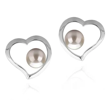 5-6mm Água doce Conjunto de brincos em Nadira Branco
