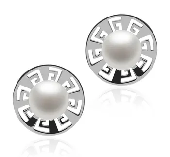 8-9mm Água doce Conjunto de brincos em Noa Branco