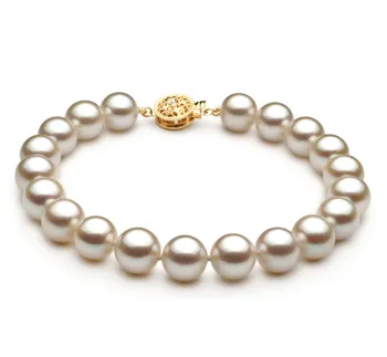 8.5-9mm Akoya japonesa Pulseira em Branco