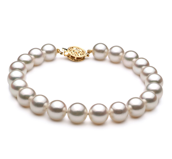 8-9mm Akoya japonesa Pulseira em Branco