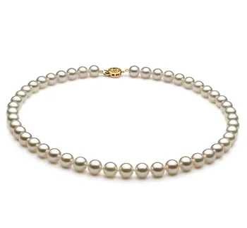 7.5-8mm Akoya japonesa Colar em Branco
