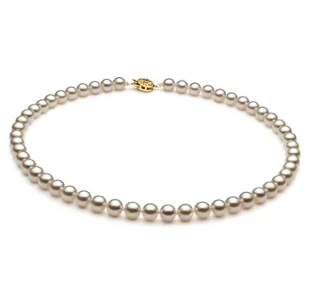 6.5-7mm Akoya japonesa Colar em Branco