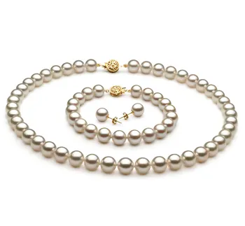 8.5-9mm Akoya japonesa Definir em Branco