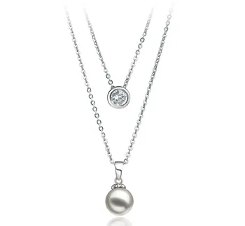 7-8mm Akoya japonesa Colar em Ramona Branco