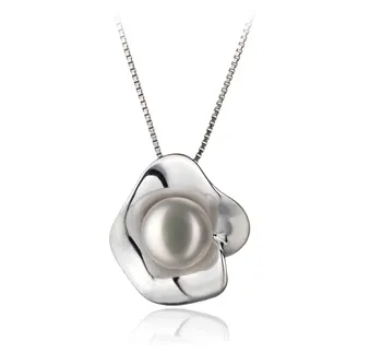 9-10mm Água doce Pingente em Rocoio Branco