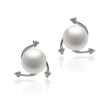 7-8mm Água doce Conjunto de brincos em Selene Branco