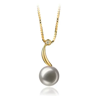 8-9mm Akoya japonesa Pingente em Sora Branco