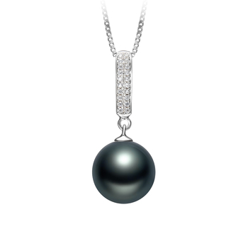 10-11mm taitiano Pingente em Talitha Preto