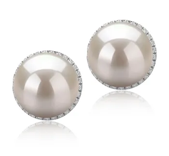 10-11mm Água doce Conjunto de brincos em Tammy Branco