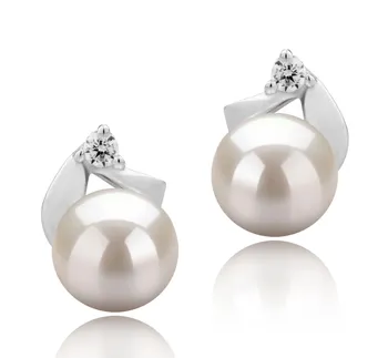 5-6mm Água doce Conjunto de brincos em Tanita Branco