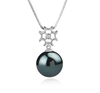 11-12mm taitiano Pingente em Tatiana Preto