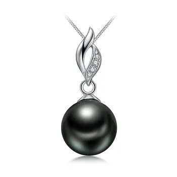 9-10mm taitiano Pingente em Vida Preto