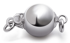 Bola - Ouro Branco 14K  x2